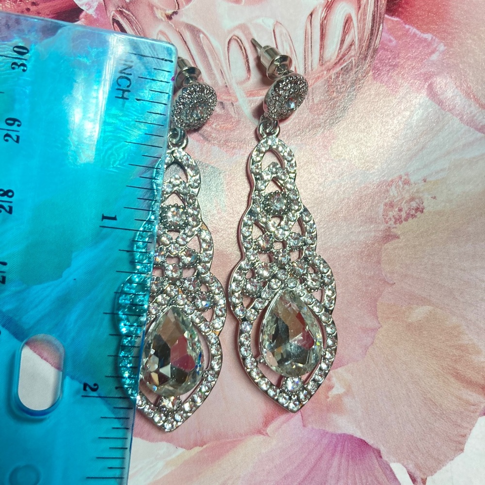 🌟 Rhinestone Crystal Party Wedding Earrings - Picture 5 of 5